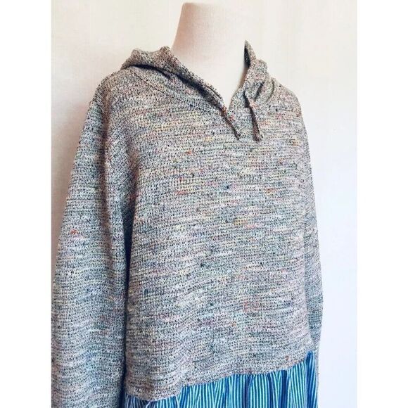 TINSEY Girls L(10/12) Hooded Bouclé Ruffle Trimmed Top - Picture 4 of 4